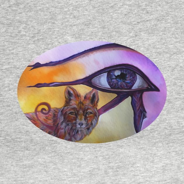 Fox and Eye of Horus by candimoonart